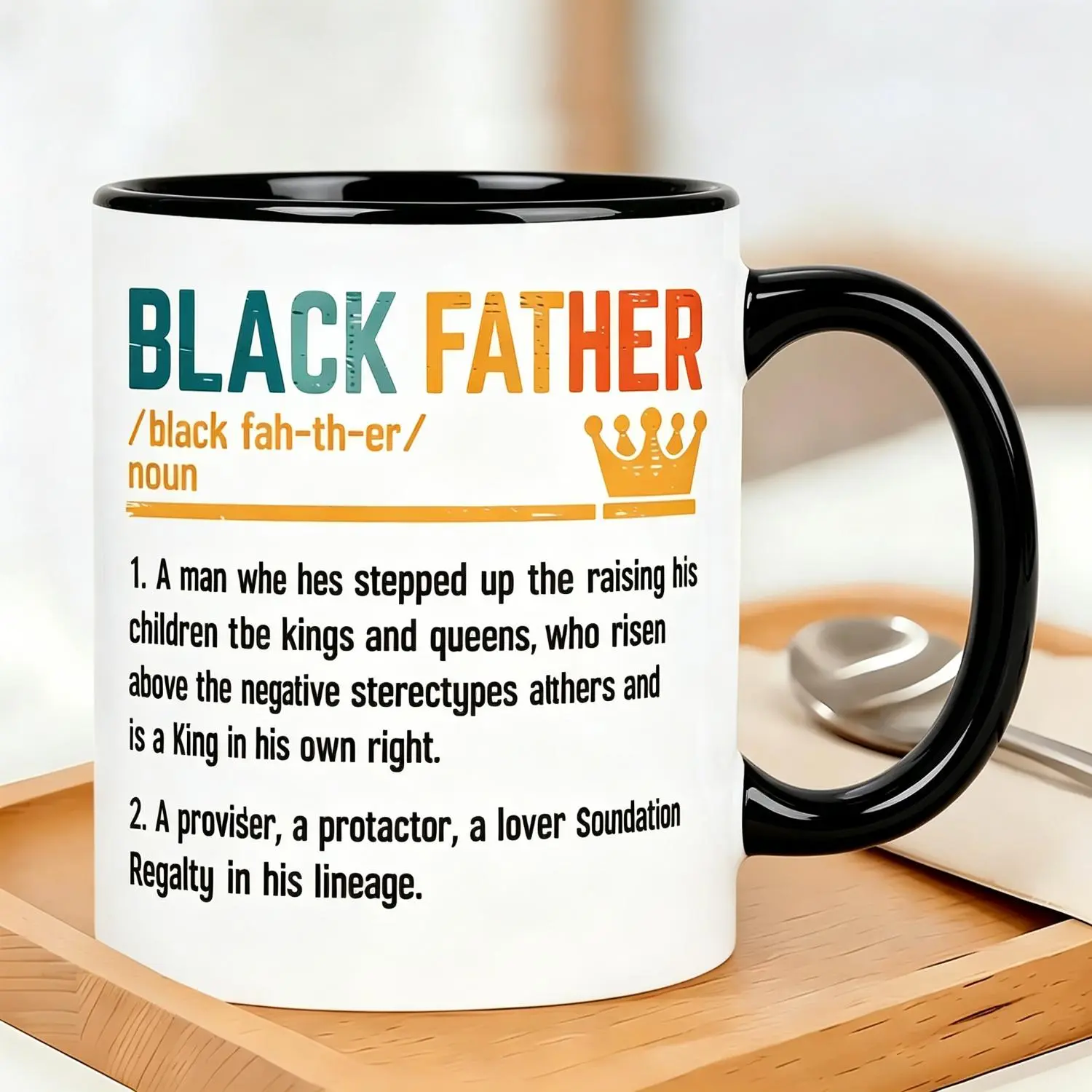 Proud Black King Dad Mug Inspirational Definition Coffee Cup Show Appreciation for the Black King in Your Life Empowering Mug Celebrating the strength of Black fathers everywhere