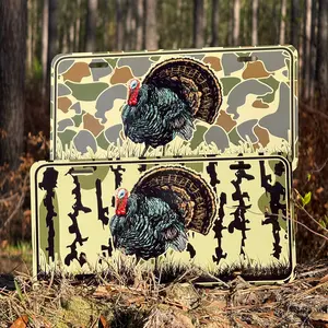 Full Turkey Vintage Old School Camo Aluminum License Plate