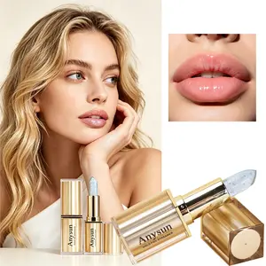 Gold Foil Color-Changing Lipstick - Temperature-Responsive, Moisturizing Clear Lip Balm