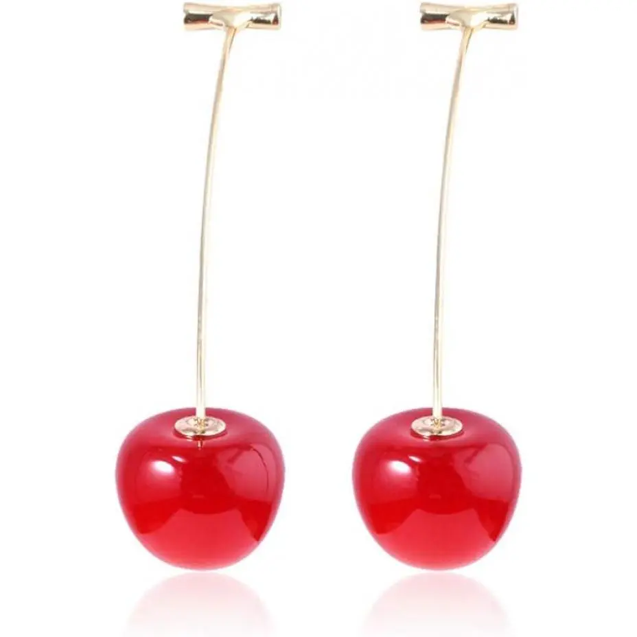 Sweet Cherry Dangle Earrings - Cute Fruit Jewelry For Her