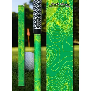 Augusta Golf Course Topo Map Green & Yellow