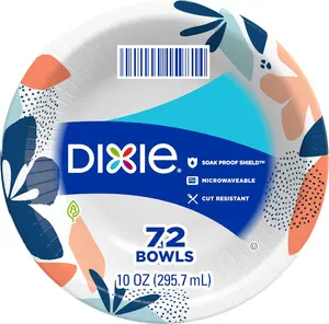 72 Count Disposable Paper Bowls 10 oz Stronger