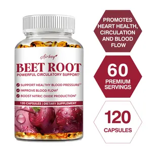 Beetroot Capsules (1050mg per serving) - Contains Vitamin C, Calcium, Phosphorus, Niacin - For Blood Pressure, Cardiovascular - Vegetarian, Dairy Free