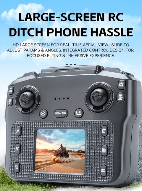 Professional Foldable Quadcopter Drone with HD Camera and Screen Remote Control, No Mobile Phone Needed, Stable Flight, Portable Design, Ideal Gift for Kids, Adults and Family Outdoor Flying on Christmas & Halloween