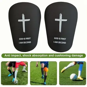 Mini Football Shin Guards Pair, Cross Series, Unisex Thick Sports Protection Gear, Fits Calf, All Seasons Suitable, Football Equipment