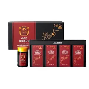 Samsidae 6-Year Fermented Korean Red Ginseng Extract 2550mg per Serving 240gx4 Ginsenosides Rg1 Rb1 Rg3 5mgg per Daily Intake