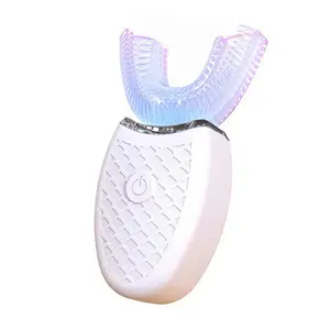 Intelligent U-Type Toothbrush 360 Degrees Sonic Electric Automatic with USB Charge Waterproof Silicon Head for Oral Care,summervibes