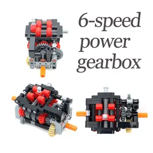 Cross-Border Hot Sale Domestic MOC Small Particle Technology Building Blocks 88pcs Six-Speed Power Gearbox Assembly Parts Model