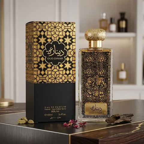 Oud Dinar Unisex Arabic Fragrance - 100ml Eau De Parfum - Men & Women