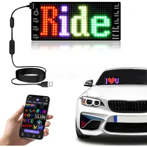 2Pcs Devil Eyes Light for Cars| LED Eyes for Truck Windshield| Flexible Scrolling Programmable LED Sign| Can Edit Text/Graffiti/Animations
