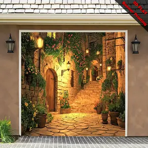 2D flat banner, 1pc flat banner pc Medieval Garden Path Theme -Party photography backdrop - Large hanging fabric, style banner, polyester material, high-quality printing, suitable for birthday parties, events, festivals, gatherings, et