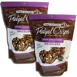 Snack Factory Dark Chocolate Pretzel Crisps Drizzlers 5.5 Ounce, 2 Packs