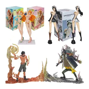 One Piece Figure Robin Dressrosa Style Glitter Glamours Dolls PVC Anime Figures Nami Reiju Boa Hancock Ace Collectible Model Toy