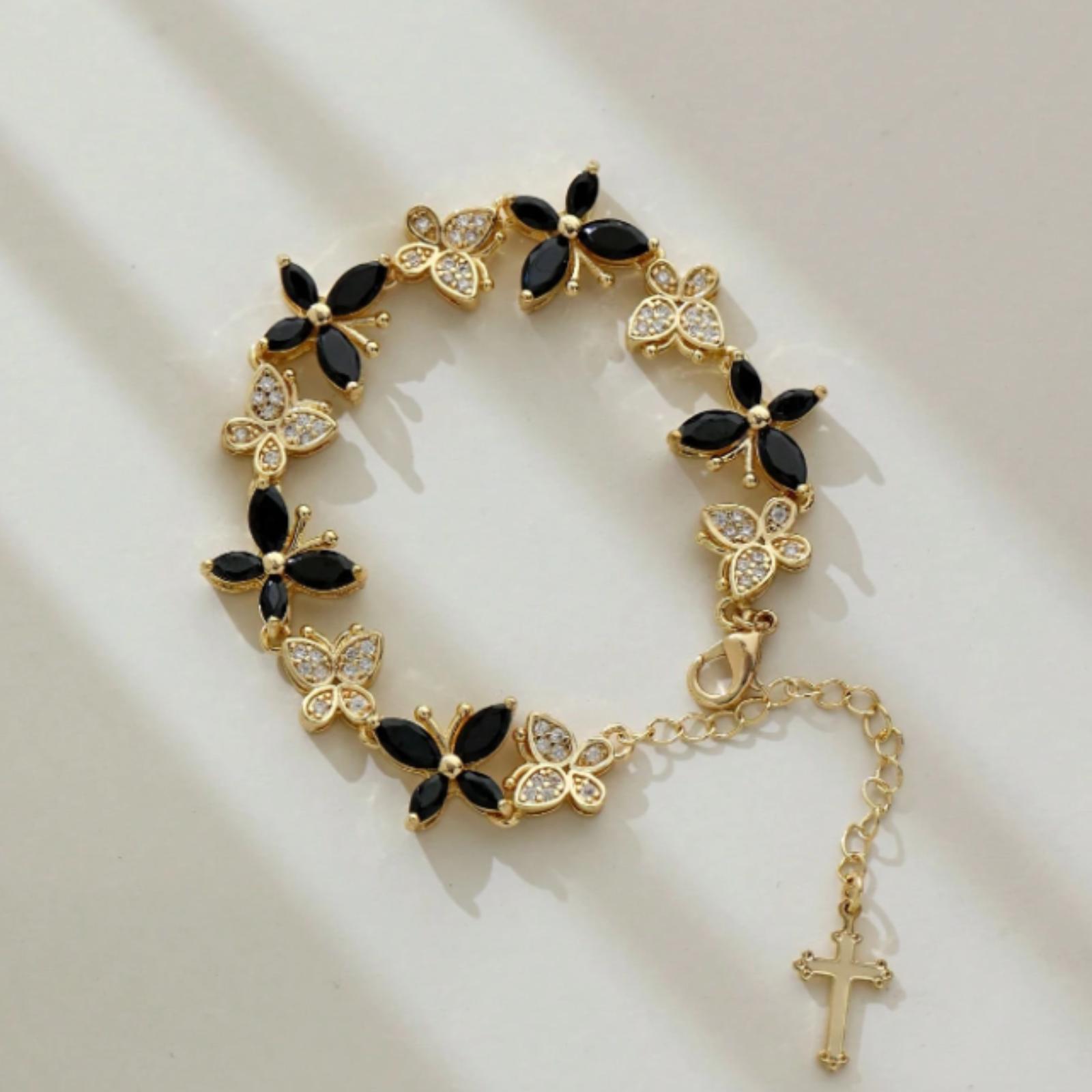 Lucky butterfly bracelet for women | Fashion jewelry with gemstones - Gift