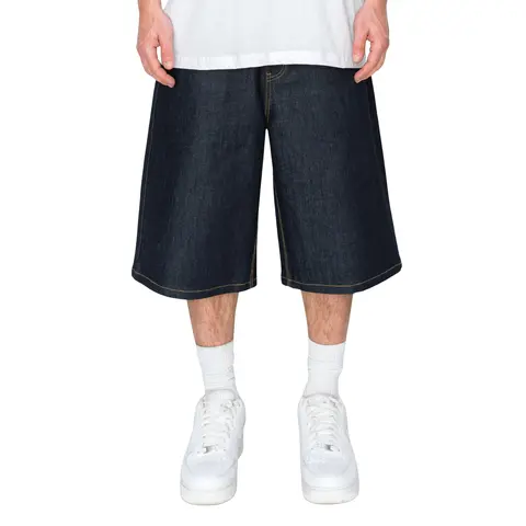 VICTORIOUS TELLUS Men's Baggy Raw Denim Jorts, Oversized Streetwear Style with Below-the-Knee Cut and Comfort Stretch, Spandex, Pocket, Plain, Loose, Classic, Jean Shorts, Men's Wear, Baggy Jorts
