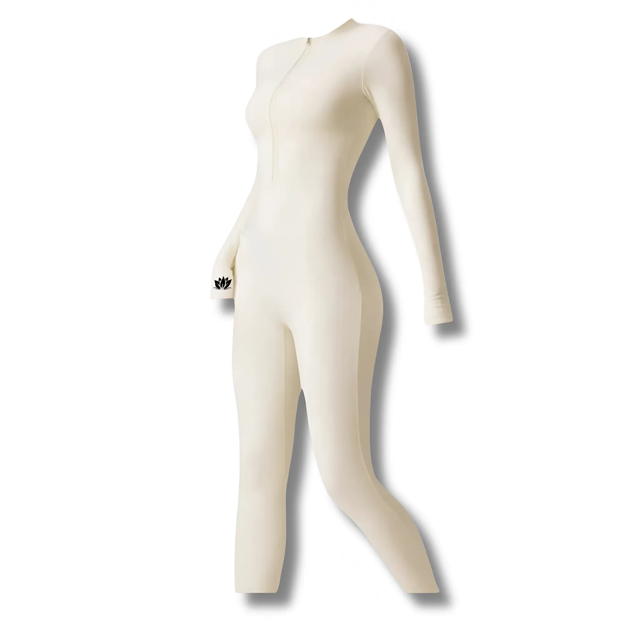 Deluxe Pearl White Caviar Long Sleeve BodySuit