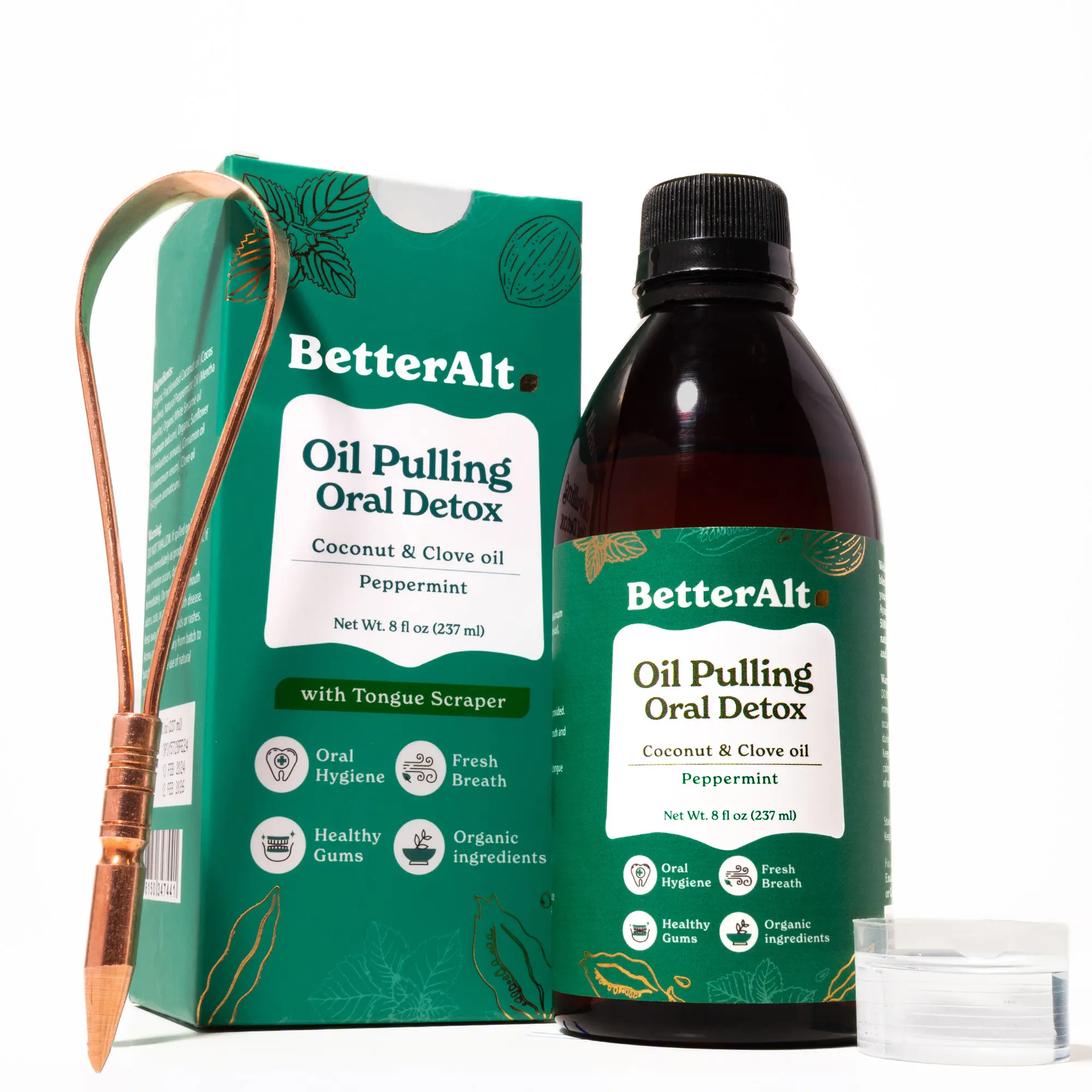 Oil Pulling w/ Tongue Scraper