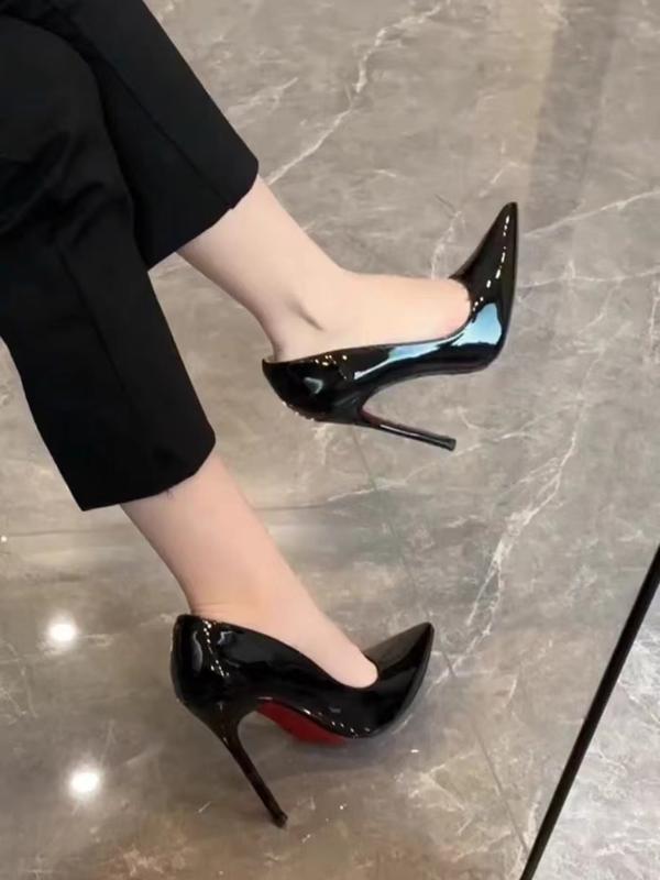 Women's Simple Slip-On High Heel Single Shoe, Elegant Four-Season Wearable Shoes, Perfect for Parties & Daily, Stiletto Heeled Pumps, Elegant Party Shoes