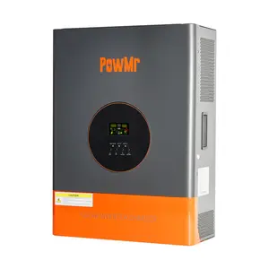 PowMr Spilt-Phase 5000W Solar Inverter 48V to 110V/240VAC, Built-in 120A MPPT Charge Controller, Peak Power:15000W, Off-Grid Pure Sine Wave Inverter for 48V Lead-Acid and Lithium Battery
