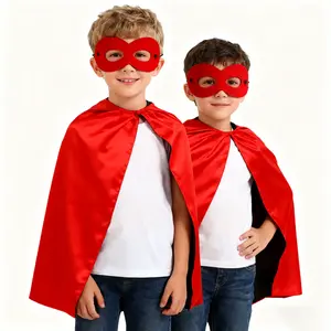 2-Piece Kids Hero Costume Set, Costume For Parties, Unisex Role-Play Cape and Mask, Perfect for Halloween, Birthday, Party Gifts, Christmas Decorations