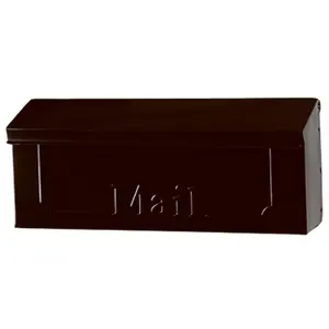 Solar Group THHB0001 Galvanized Steel Horizontal Wall Mount Mailbox- Black