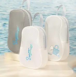 Wet-Dry Separation Sports Pouch – Water-Resistant PVC Shower & Swim Organizer Bag with Top Handle