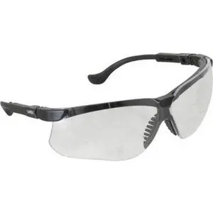 UVEX +2.5, Clear Lenses, Scratch Resistant, Framed Magnifying Safety Glasses UV Protection, Adjustable Temples, Black Polycarbonate Frame, ANSI Z87.1-2003 S3763