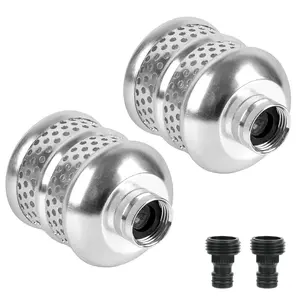 STYDDI Gentle Flow Metal Bubbler Sprinkler Head, Aluminum Alloy Garden Hose Bubbler for Delicate Watering, Gentle and Soften, Great for Newly Planted Shrubs, Trees and Flowerbeds, 2 Pack