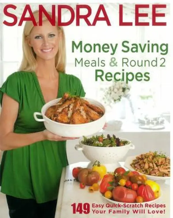Used Good Softcover Book - Money Saving Meals and Round 2 Recipes by Sandra Lee (304pp, English) - Food Network Home Cooking Recipe Book for Family Dinners, Beanless Beef Chili Focused