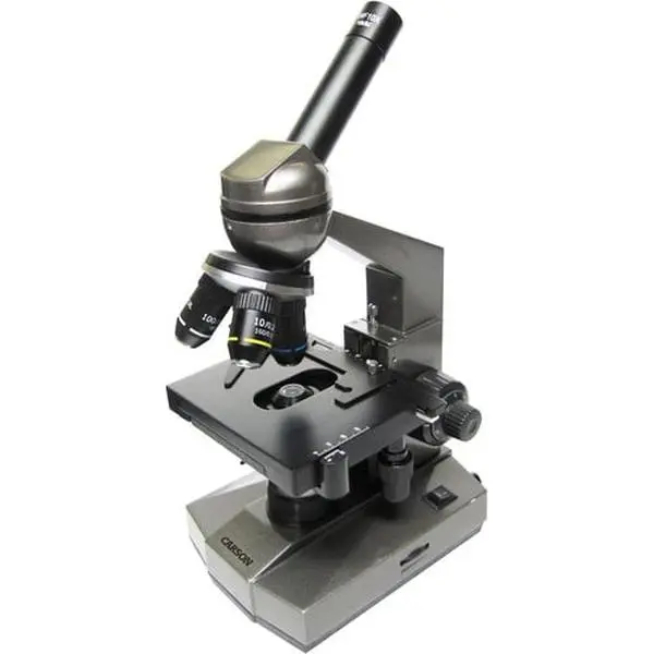 Table-Top Microscope with 100x-1000x Magnification, Inclined Eye Piece, Multiple Lenses, 3 Objective Optics for School Educational & Office Stationery Supplies