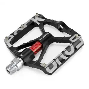 ROCKBROS MTB BMX Pedals CNC Non-Slip Lightweight Aluminum Alloy 9/16" Spindles with 5 Stainless Steel Spikes & Sealed Bearings for Secure & Smooth Cycling