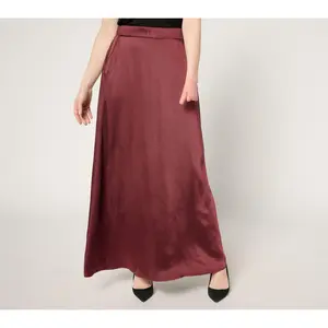 by Stacy London Petite Pull-On Satin Maxi Skirt
