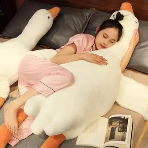 130/160/190cm Large White Goose Fur-Retriever Soft Toy Children's Girls' Gift Cute Doll Sleeping Pillow Large-sized Doll