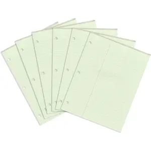 Law Ruled Letter Size Legal Gummed Pad, 6 Pack, 8.5" x 11" 50 Sheets, Green Paper