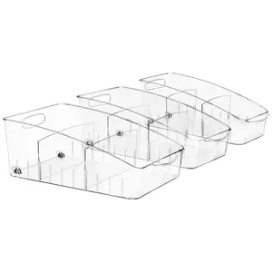 Sorbus 3pc Small/Medium/Large Organizing Bins o n Wheels Set