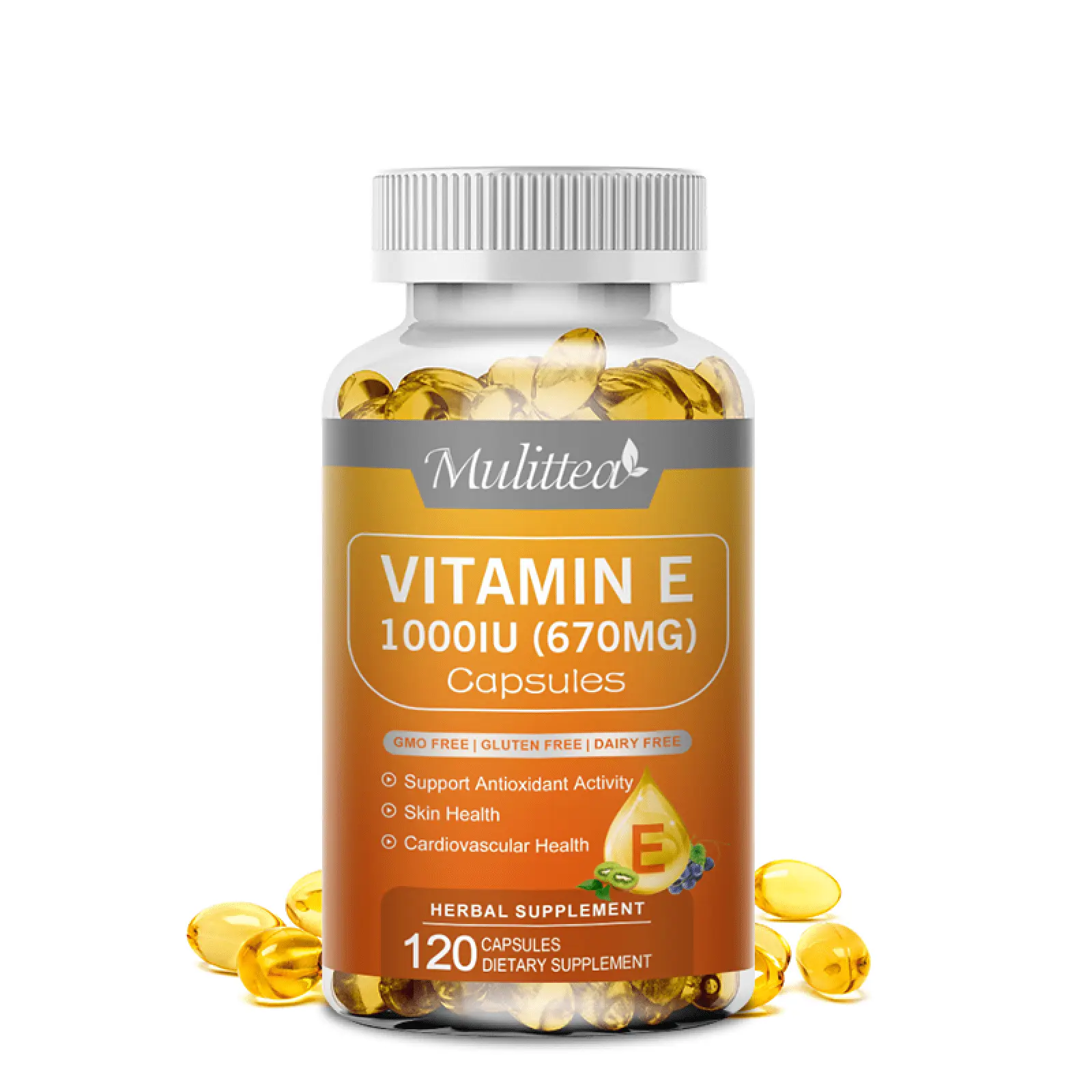 Vitamin E 1000IU 670MG Capsules(d-Alpha Tocopherol),Support Antioxidant & Immune,120 Ct Vitamin E 1000IU 670MG Capsules(d-Alpha Tocopherol),Support Antioxidant & Immune,120 Ct