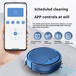 Intelligent Robot Vacuum Cleaner Wet Dry Function Automatic Water Tank USB Battery Power App Control for Household Hotel Use