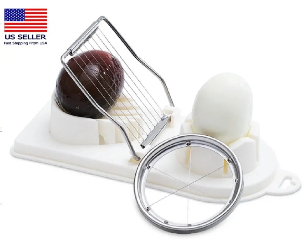 2-in-1 Stainless Steel Egg Slicer Mushroom Tomato Chopper Kitchen Cutter Tool