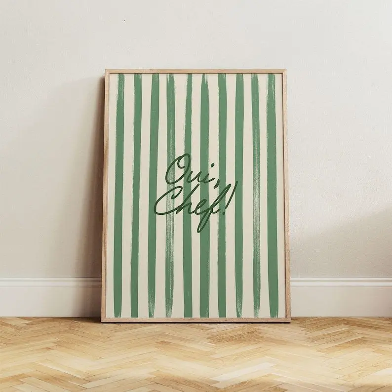 Oui Chef Kitchen Print Yes Chef Poster - [No Frame]