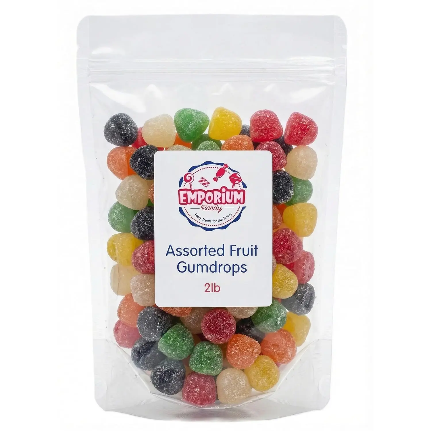 Assorted Giant Jels Bulk Gumdrop Candy 2 lbs – Sugar Sanded Jelly Candy Mix, Fruity Flavors (Cherry, Orange, Lemon, Lime, Pineapple, Anise) – Chewy Gummies for Parties, Candy Buffets, Events & Bulk Snacking