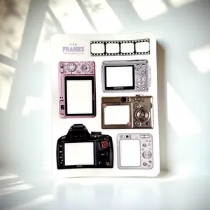 Y2K Camera & Vintage TV Frame Stickers – Scrapbooking, Journaling, Ephemera, Polaroid Style Frame Stickers – The Ephemera Club 8x6