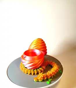 3D Printed Dragon and Egg Combo