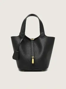 Luxury Large-Capacity Bucket Bag! New Handheld Vegetable Basket Tote Stylish Tote Bag