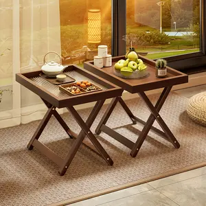 1 modern folding table with an independent tabletop and folding legs – a space-saving multifunctional table suitable for small apartments, bedside, and living rooms. Easy to assemble, made of lightweight plastic. Tea Table