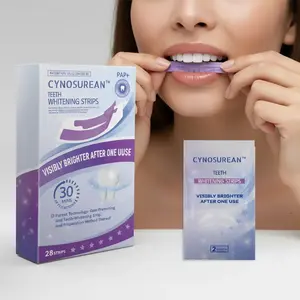 CYNOSUREAN Purple Teeth Whitening 28 Whitening STRIPS -Safe for Enamel - Non Sensitive Teeth Whitening - Peroxide-Free