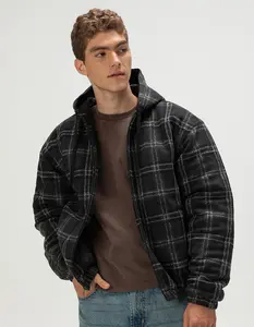 RSQ Mens Hooded Plaid Jacket
