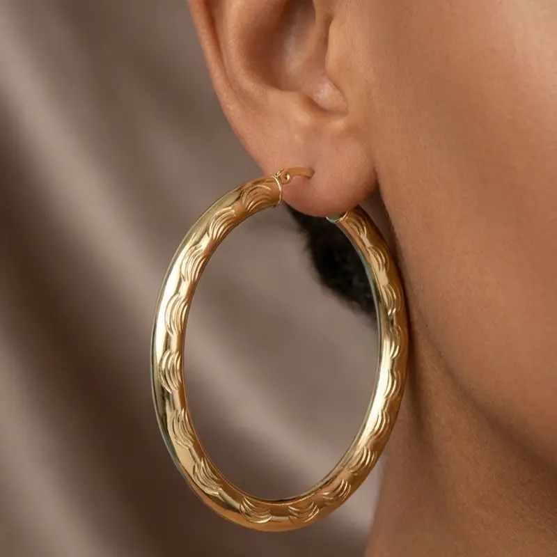 Elegant Gold Hoop Earrings for Daily Wear - Perfect for Everyday Style and Versatility