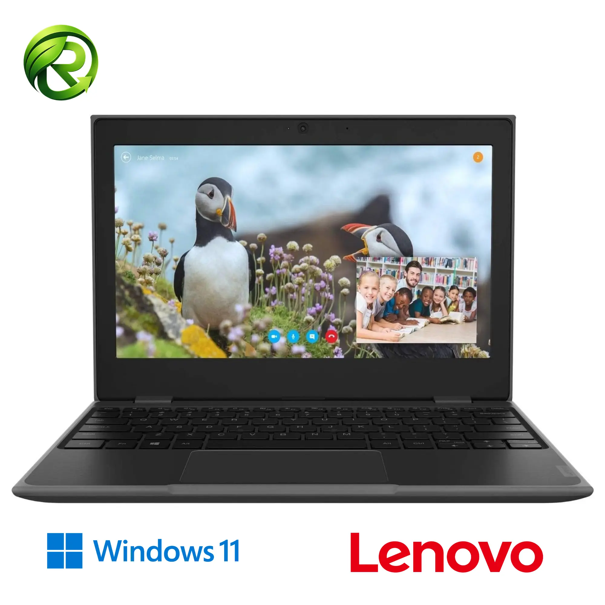 Refurbished Lenovo 100e 2nd Gen Laptop 11.6" Intel Celeron N4120 4GB RAM 128GB Storage Windows 11 – Very Good
