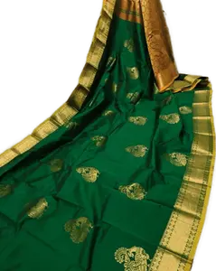 Maroon Kanchipuram Semi Silk Saree
