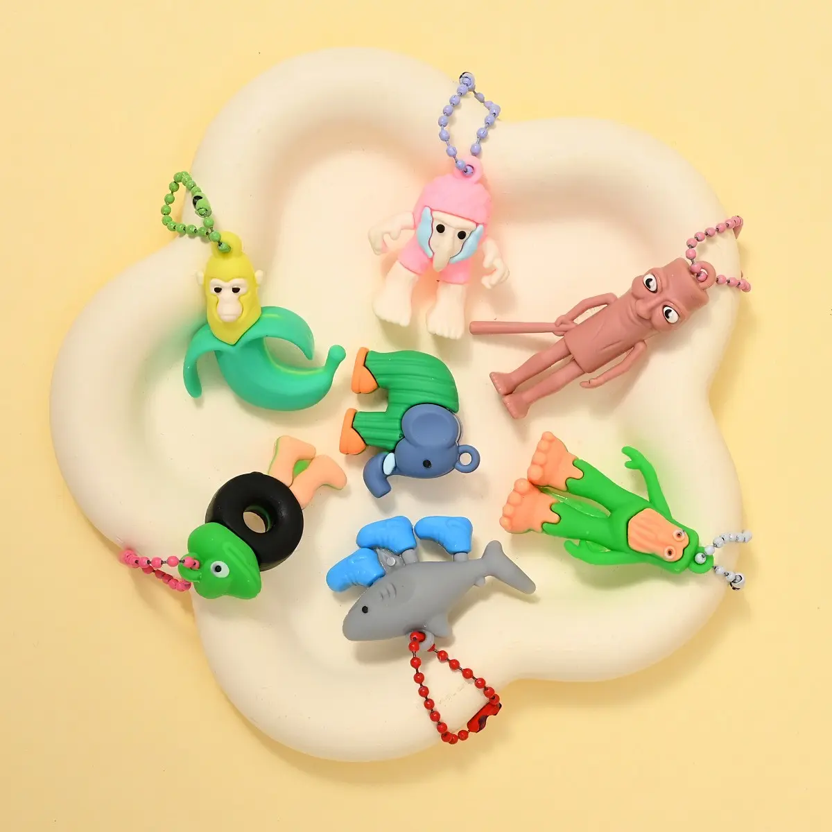 24pcs New Hot Italian Brainrot Blind Box Keychain Set Pendant Toy